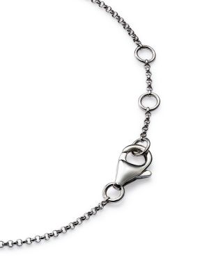 Diamond and Blue Sapphire Evil Eye Bracelet in 14K White Gold&nbsp;- Exclusive