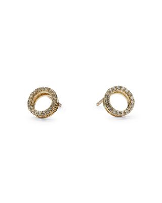 Diamond Circle Stud Earrings in 14K Yellow Gold, .20 tcw &nbsp;