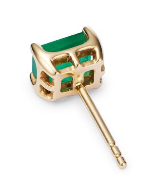 Emerald Stud Earrings in 14K Yellow Gold - 100% Exclusive