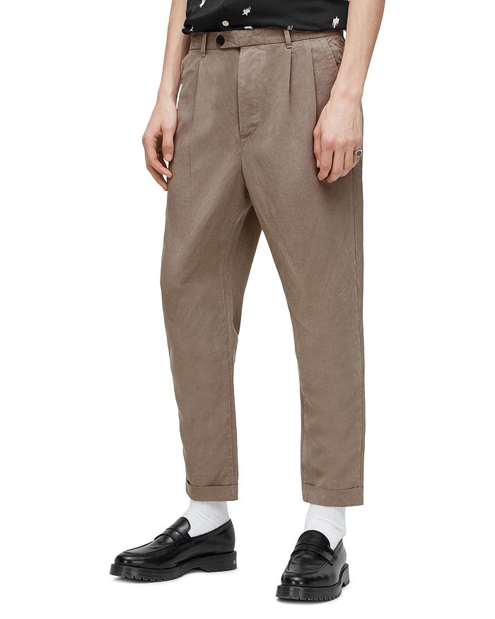 ALLSAINTS Vaga Slim Fit Tapered Cropped Trousers Bloomingdale s