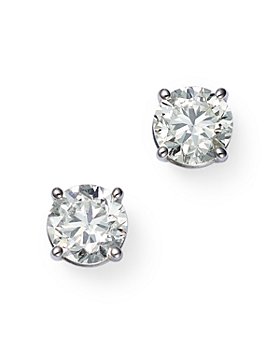 Bloomingdale's - Certified Diamond Round Stud Earrings in 14K White Gold, 2.00 ct. t.w. - 100% Exclusive