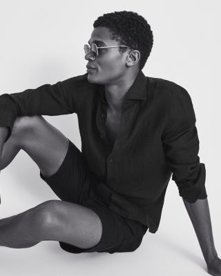 Ruban Long Sleeve Linen Shirt