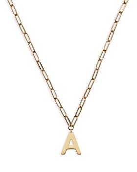 kate spade new york - Initial This Initial Paperclip Link Pendant Necklace in Gold Tone, 17"-20"