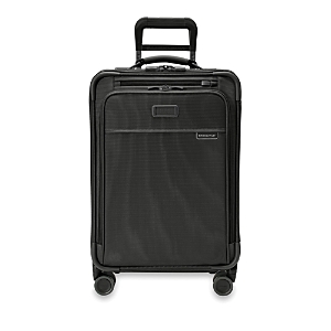 Shop Briggs & Riley Baseline Essential Carry On Spinner Suitcase In Black