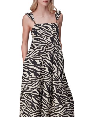 Mountain Zebra Print Midi Dress