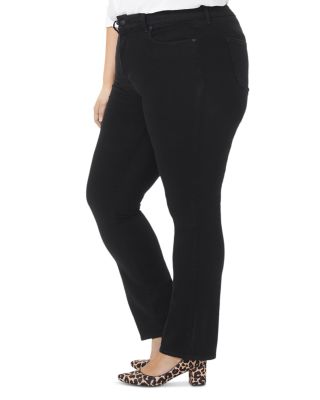 Marilyn High Rise Straight Jeans in Black