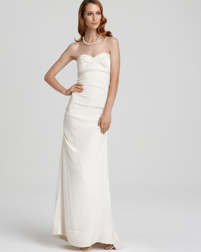 Nicole Miller New York Nicole Miller Strapless Satin Gown | Bloomingdale's
