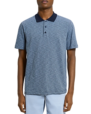 THEORY BRON STRIPED REGULAR FIT POLO SHIRT