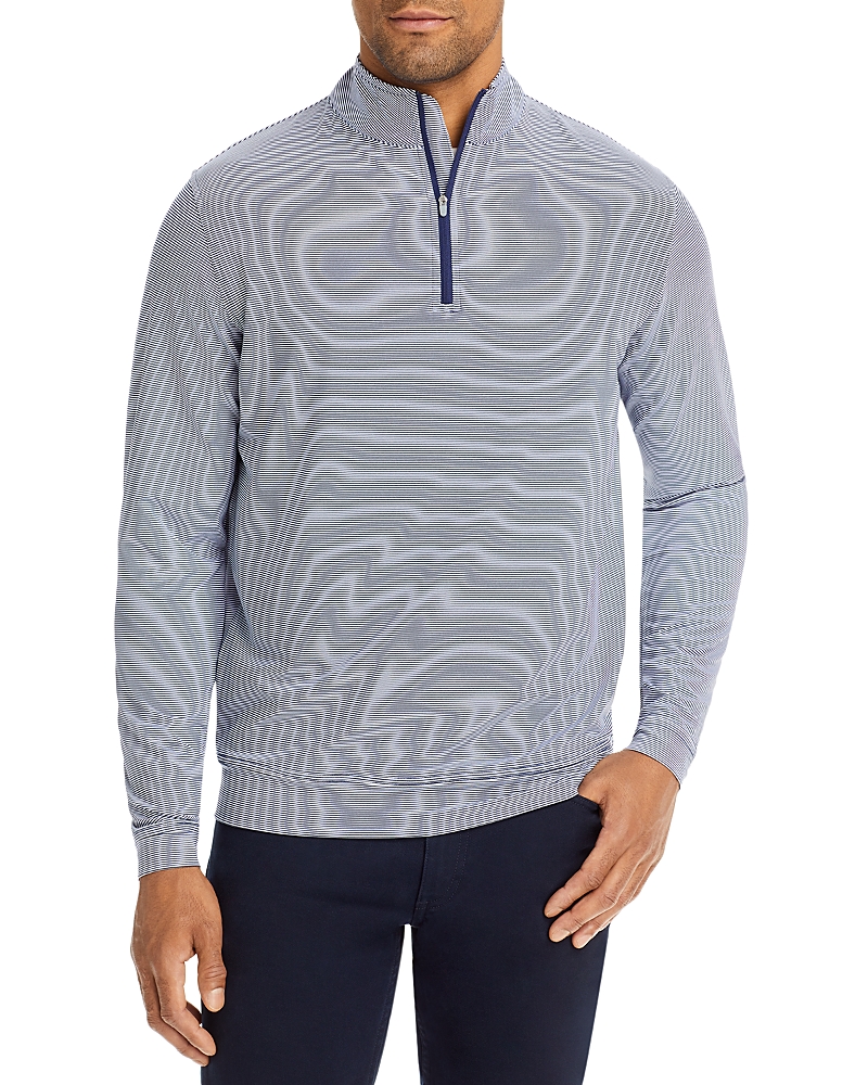 Peter Millar Crown Sport Perth Loop Quarter Zip Performance Pullover In Gray