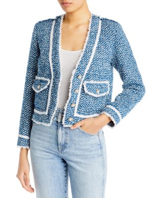 AQUA AQUA Boucle Contrast Trim Jacket 