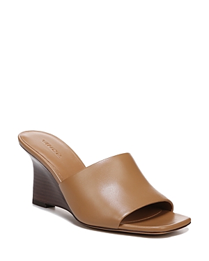 Shop Vince Women's Pia Wedge Mule Sandals In Tan
