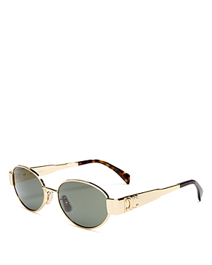 Celine Cl40235u 30n Sunglasses In Gold/green Solid