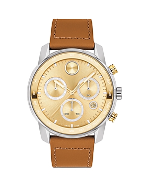 Shop Movado Bold Verso Chronograph, 44mm In Gold/brown