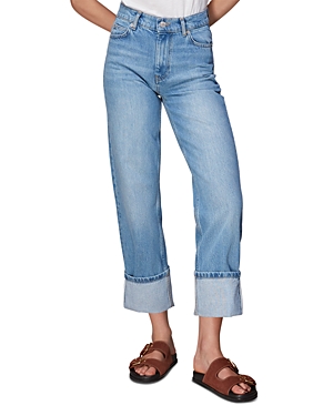 Shop Whistles Authentic Alba Turn Up Jeans In Denim
