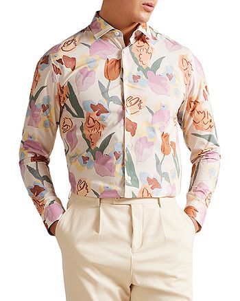 Ted Baker - Lorva Cotton Floral Print Button Down Shirt