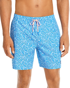 Vineyard Vines 7-inch Printed Chappy Swim Trunks In Palm Frond Calmwater