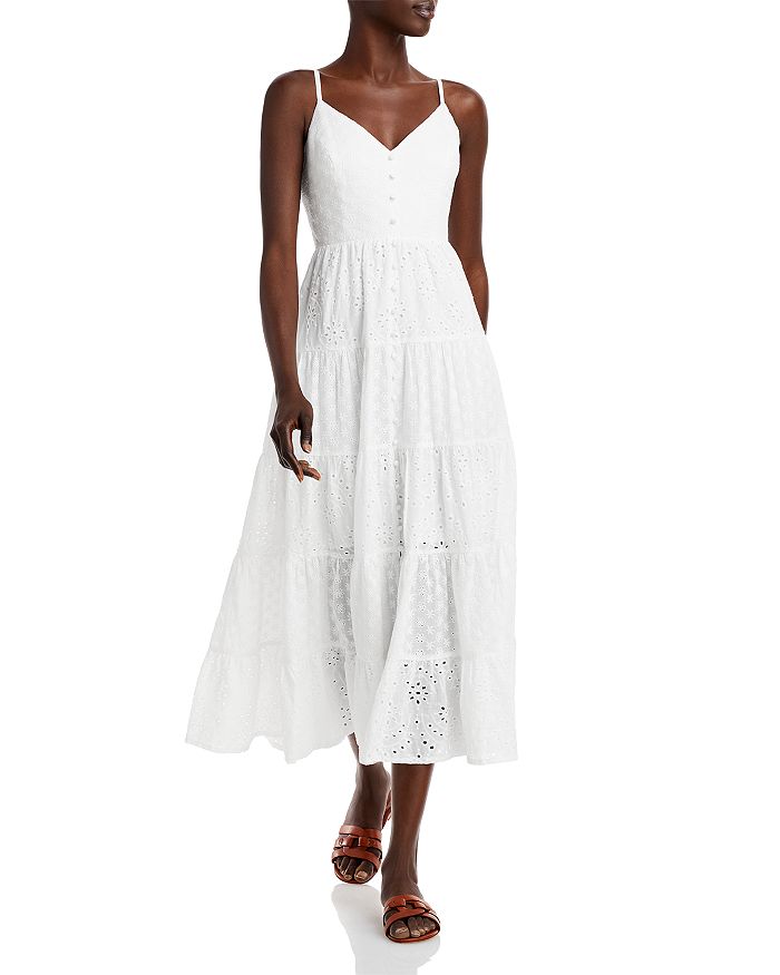 AQUA Tiered Eyelet Dress - 100% Exclusive | Bloomingdale's