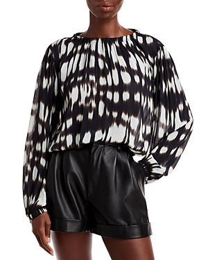 BELLA DAHL PRINTED SHIRRED TOP