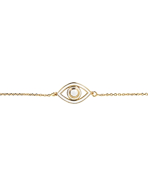 Netali Nissim Mini Eye Link Bracelet In White/gold