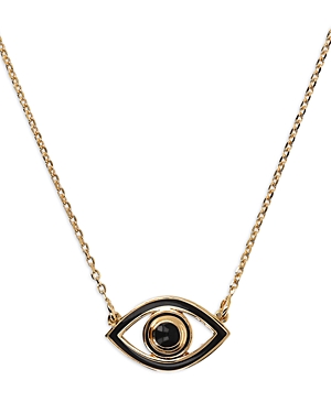 Netali Nissim Mini Eye Pendant Necklace, 12-17 In Black/gold