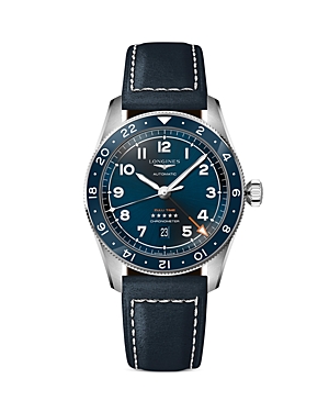 Shop Longines Spirit Zulu Time Gmt Chronometer, 42mm In Blue