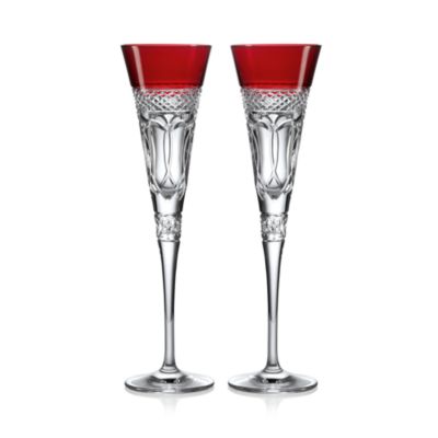 Waterford - Times Square 2023 Red Flutes, Set of 2