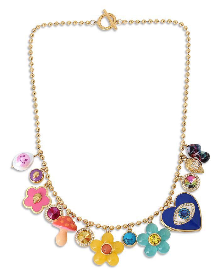 KURT GEIGER LONDON Mixed Charm Statement Necklace in Gold Tone, 17 ...