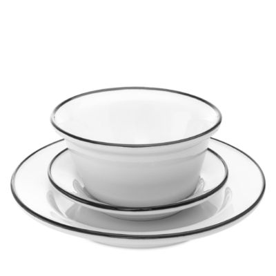 Bistro Black Band 16 Piece Porcelain Dinnerware Set 