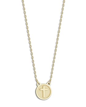 Bloomingdale's - Cross Medallion Pendant Necklace in 14K Yellow Gold - 100% Exclusive