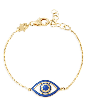 Netali Nissim Mini Eye Link Bracelet In Blue/gold