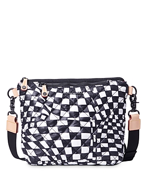 Mz Wallace Metro Scout Small Crossbody In Checkerboard/black