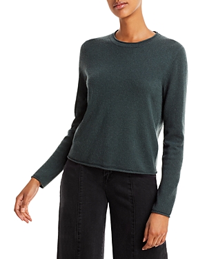 Shop Aqua Rolled Edge Cashmere Sweater - 100% Exclusive In Army