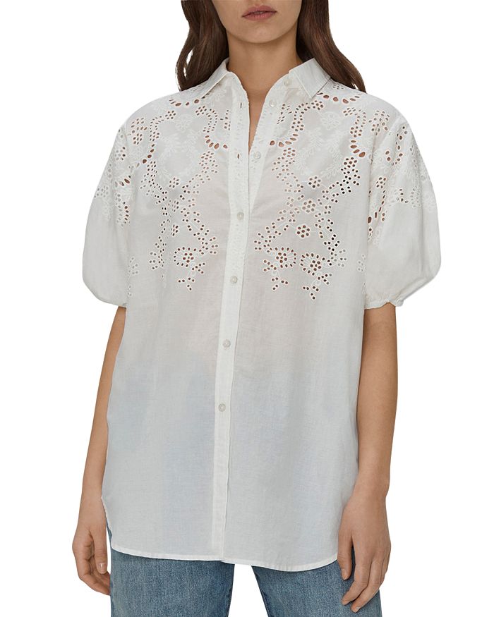 7 for all deals mankind eyelet top