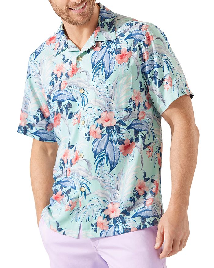 Tommy Bahama Garden of Hope and Courage Printed IslandZone® Camp Shirt ...