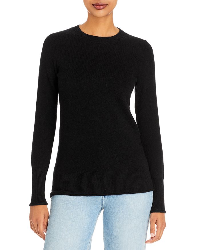 Aqua Distressed Cashmere Sweater Black Size XS main image 1