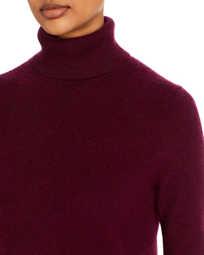 Shop C By Bloomingdale's Cashmere Turtleneck Sweater - 100% Exclusive In Heather Burgundy