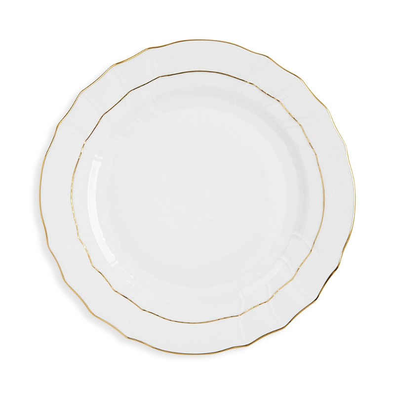 Herend Platinum Edge Dinner Plate In White