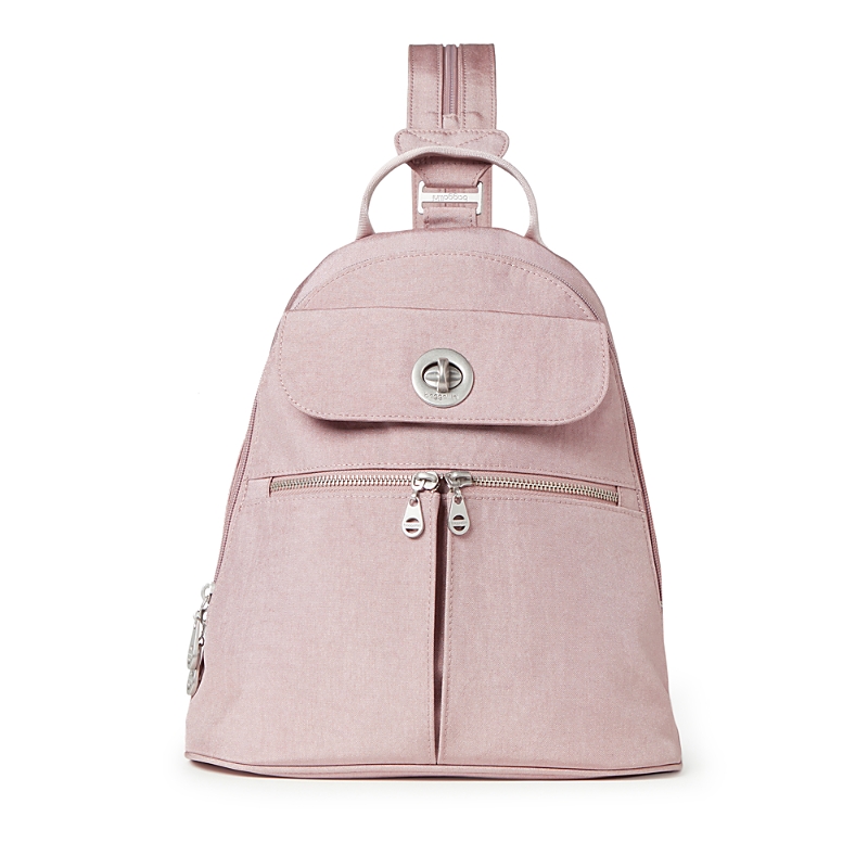 Baggallini Naples Convertible Backpack In Blush Shimmer