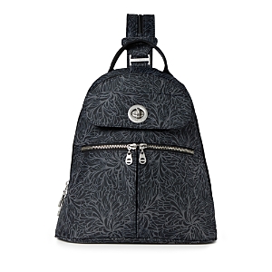 Shop Baggallini Naples Convertible Backpack In Midnight Blossom Print