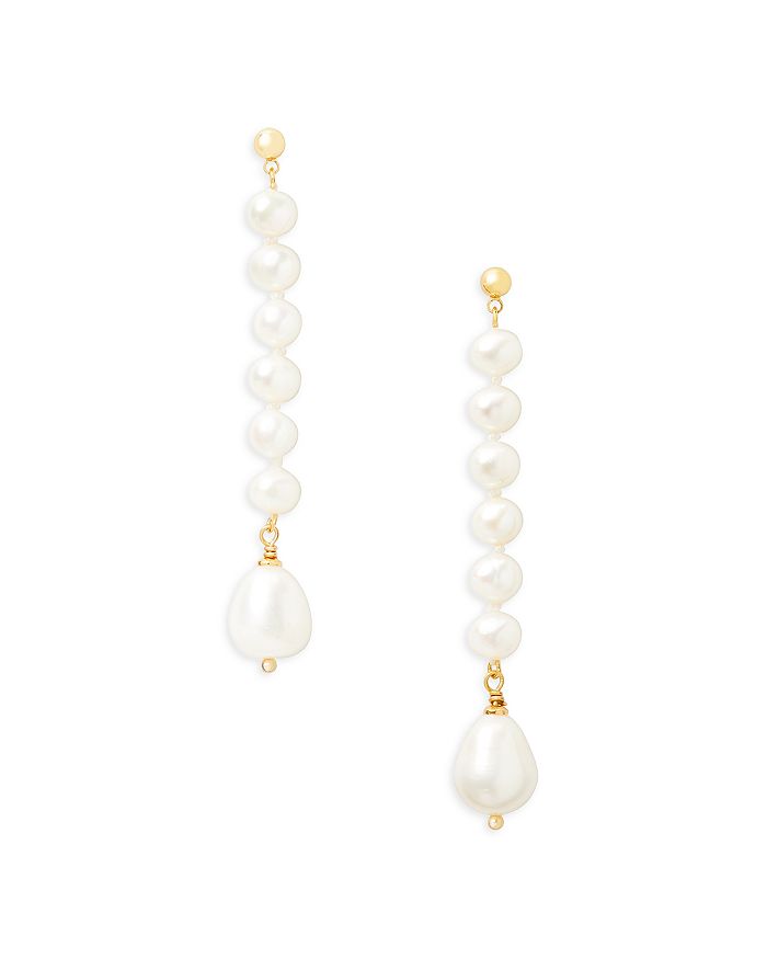 kate spade new york Pearl Play Linear Drop Earrings | Bloomingdale's