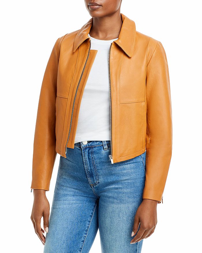 Pebbled leather discount moto jacket