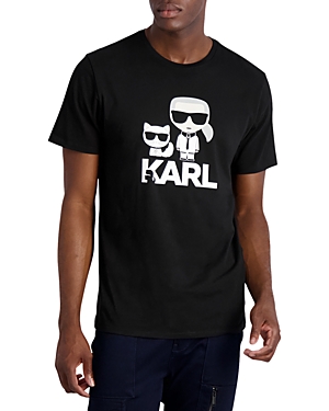 Karl Lagerfeld Paris Karl and Choupette Logo Tee