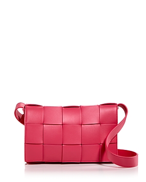 Bottega Veneta The Cassette Intrecciato Crossbody Bag In Cranberry