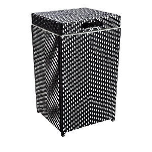 Furniture Of America Tully Outdoor Trash Can In Black