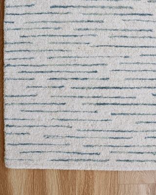 Hans Brushstroke Striped Area Rug, 93" x 117"