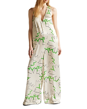 Ted Baker Remmeiy Printed Strappy Back Jumpsuit