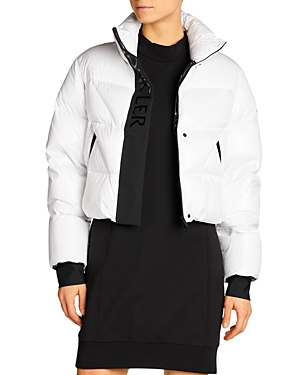 visie combineren Intrekking Moncler Claret Cropped Down Puffer Jacket In White | ModeSens