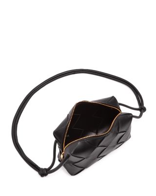 Small Cassette Camera Woven Leather Bag