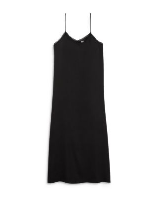 ladies black slip dress