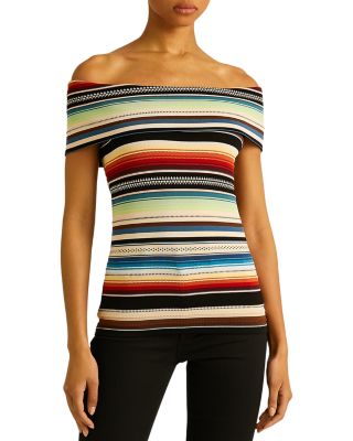 Ralph Lauren - Striped Off-the-Shoulder Sweater